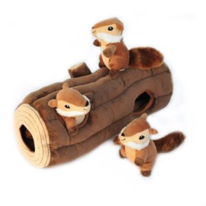 ZippyPaws Woodland Friends Burrow, Interactive Squeaky Hide and Seek Plush Dog Toy Photo